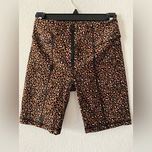Free people leopard biker shorts